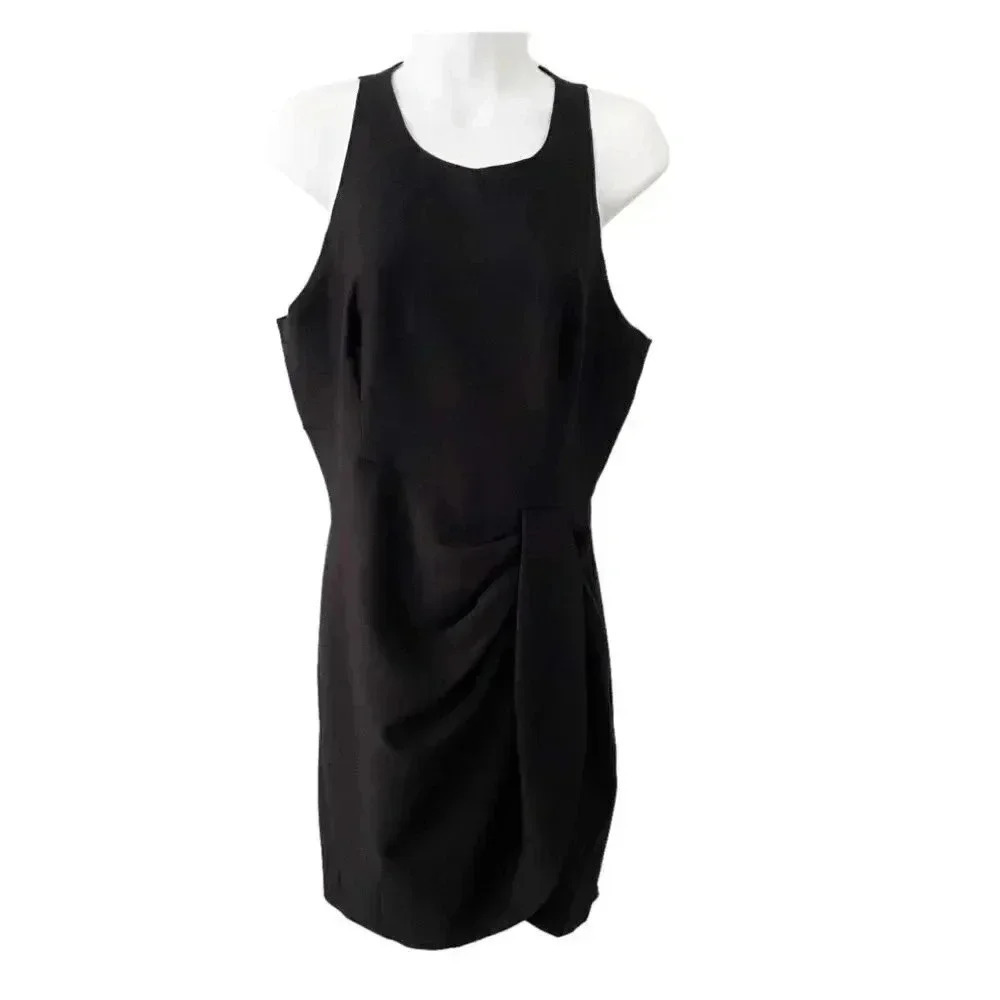 NWT Black Halo Brett Sleeveless Draped Mini Dress size 8 - Picture 4 of 10